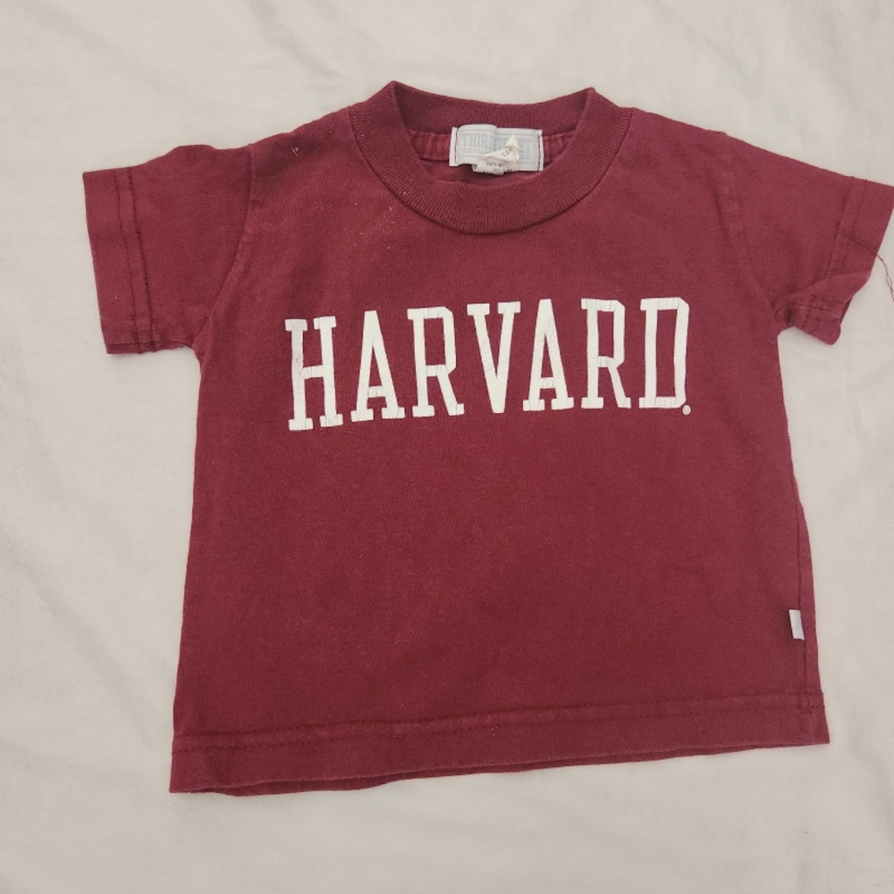 Third street infant boy 12m red Harvard shirt #L001